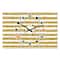 Designart 'Golden Horizontal Lines Oversized Mid-Century Modern Multipanel Wall Clock